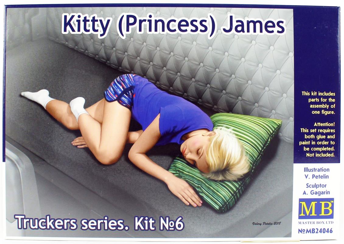 MasterBox 24046 1/24 Kamyon Sürücüsü Serisi, Kitty James, Demonte Plastik Figür