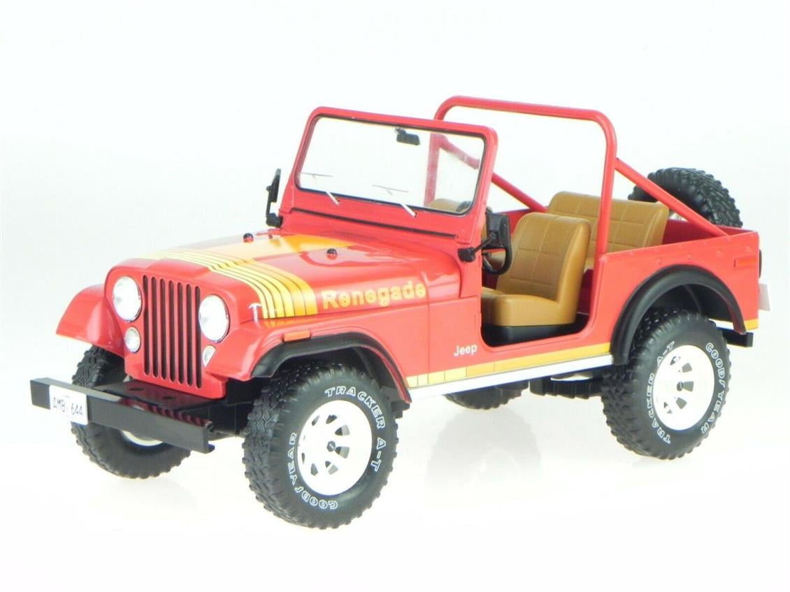 MCG 18111 1/18 Jeep CJ-7 Renegade (Sealed Body), Kırmızı, Sergilemeye Hazır Metal Cip Modeli