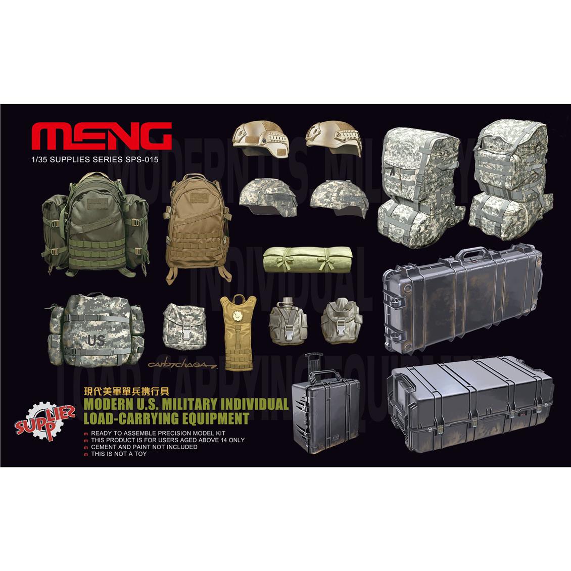 Meng SPS-015 1/35 Ölçek U.S. Modern, Asker Yük Taşıma Ekipmanları, Plastik Model Kiti