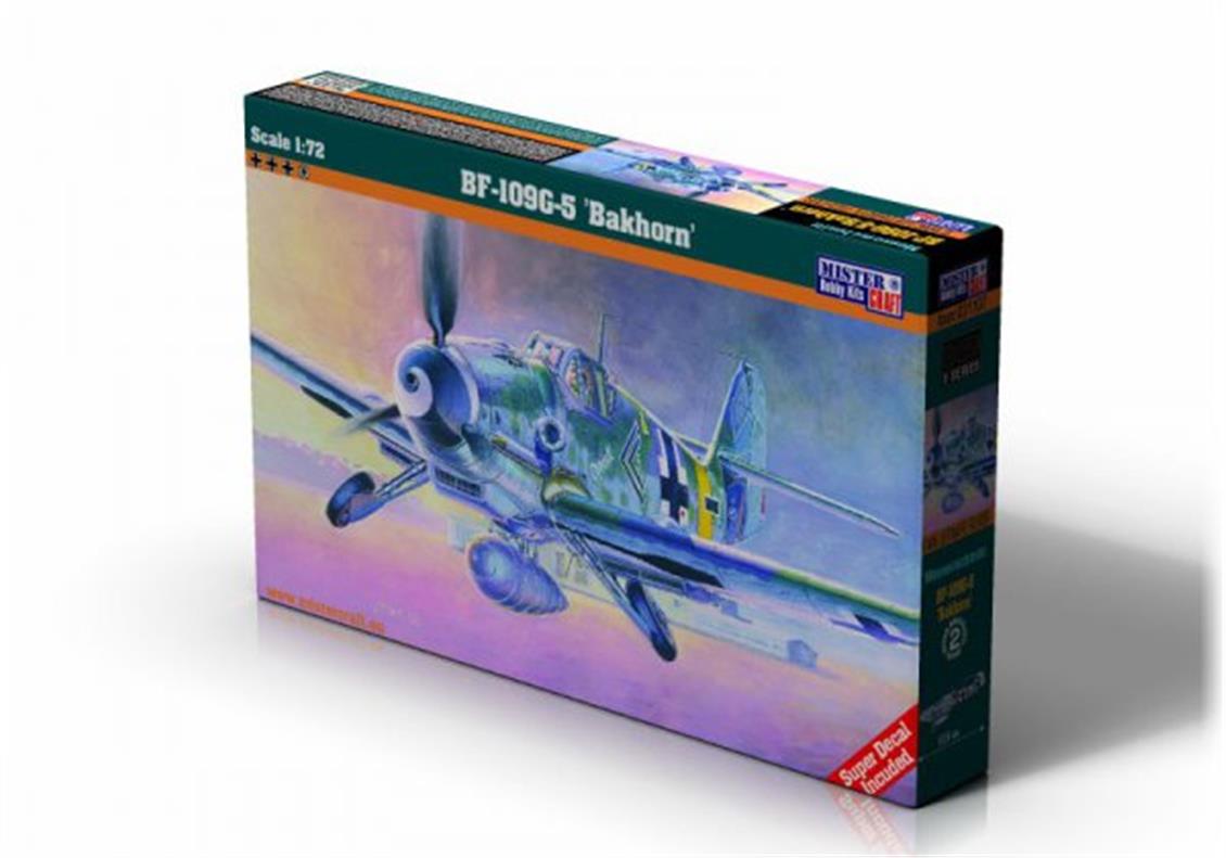 Mistercraft C107 1/72 BF-109G-5 (Bakhorn) Savaş Uçağı Demonte Plastik Maketi