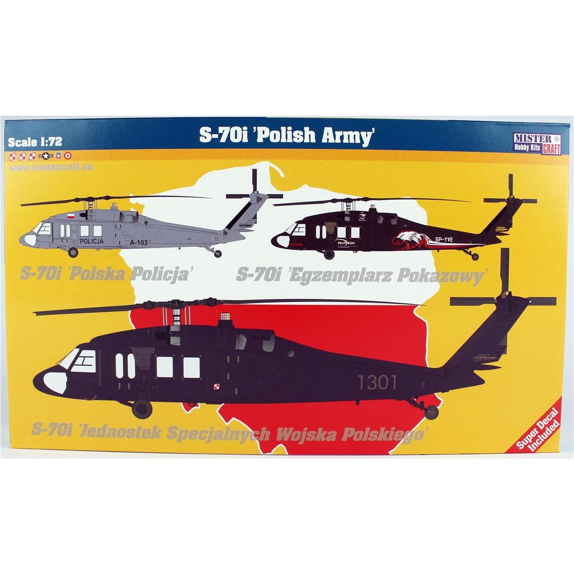 Mistercraft F023 1/72 S-70i (Polonya Ordusu) Askeri Helikopter Plastik Model Kiti