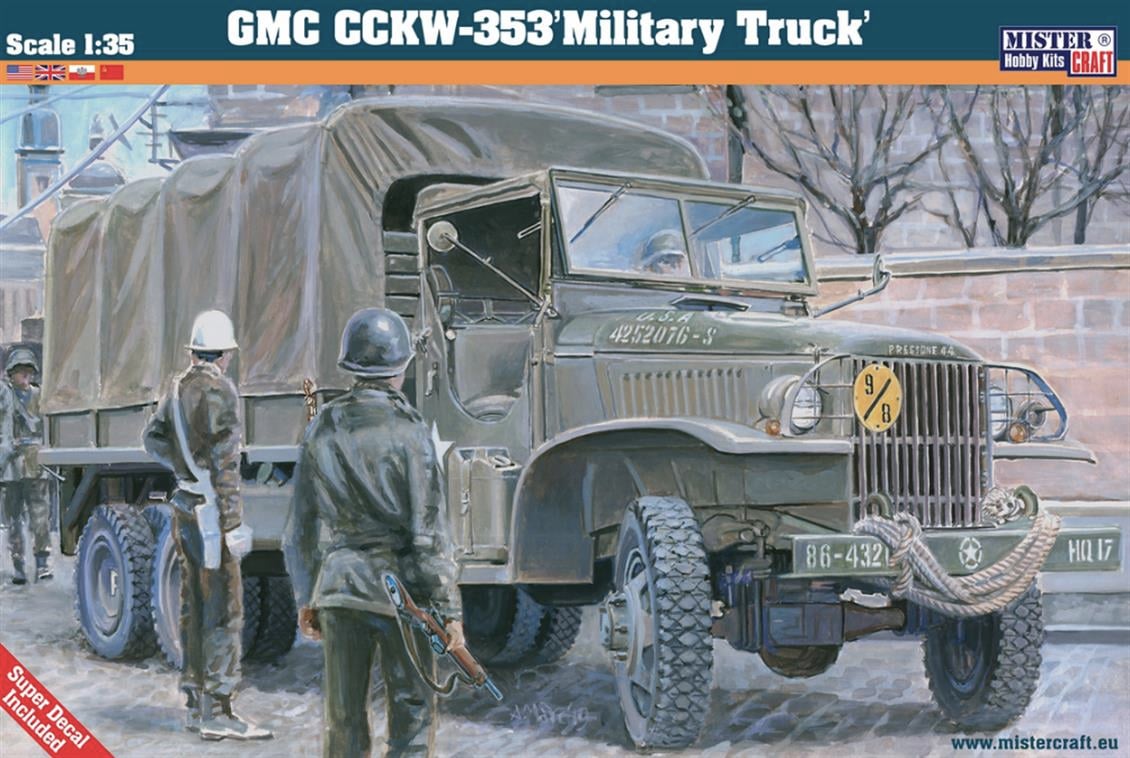 Mistercraft G098 1/35 GMC CKW-353 Askeri Kamyon Demonte Plastik Maketi