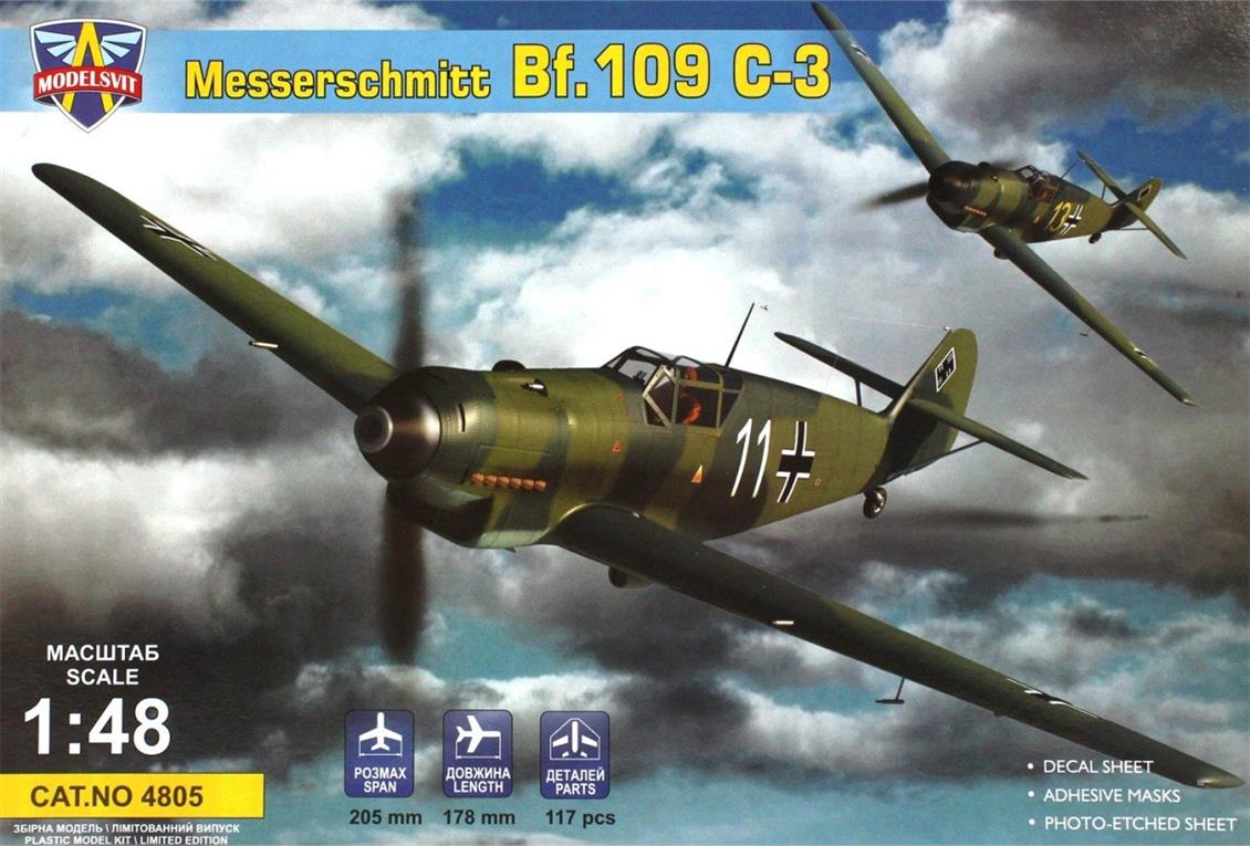 MODELSVIT MSVIT4805 1/48 Messerschmitt BF-109 C-3 Avcı Uçağı Maketi
