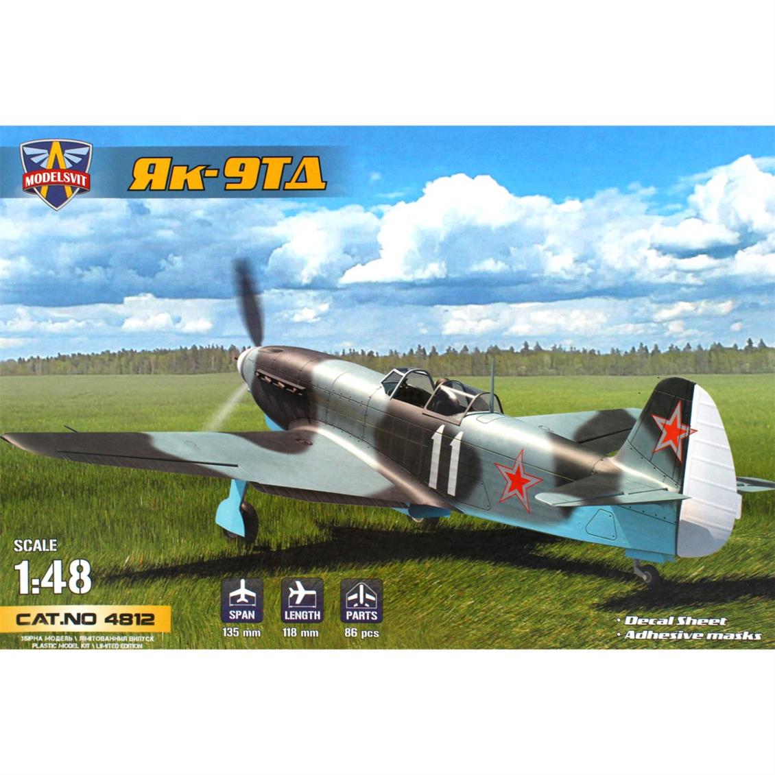 MODELSVIT MSVIT4812 1/48 YAK-9TD Sovyet Avcı Uçağı Maketi