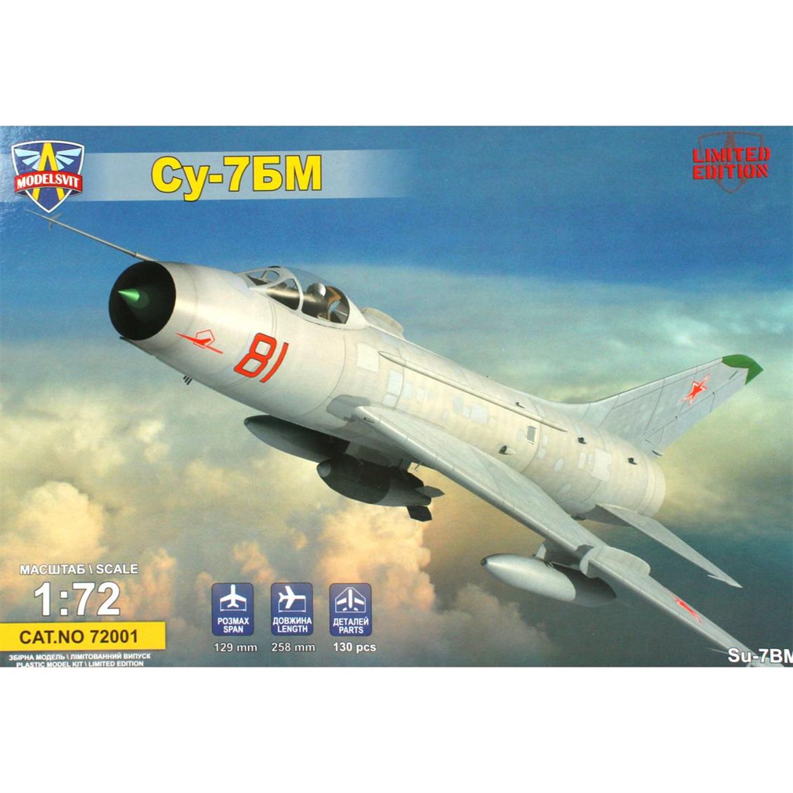 MODELSVIT MSVIT72001 1/72 SUKHOI SU-27BM Sovyet Avcı Uçağı Maketi