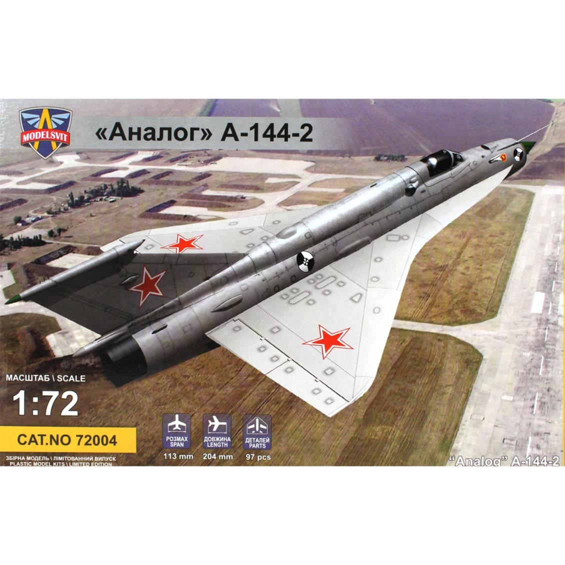 MODELSVIT MSVIT72004 1/72 Analog A-144-2 MIG-21I-2 Sovyet Avcı Uçağı Maketi