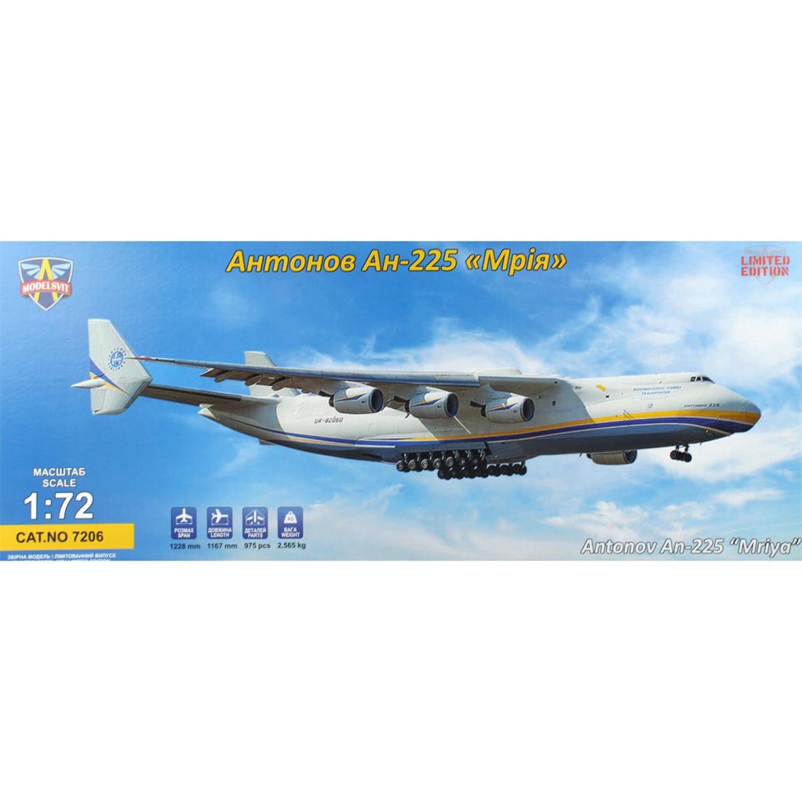 MODELSVIT MSVIT7206 1/72 Antonov An-225 Kargo Uçağı Maketi