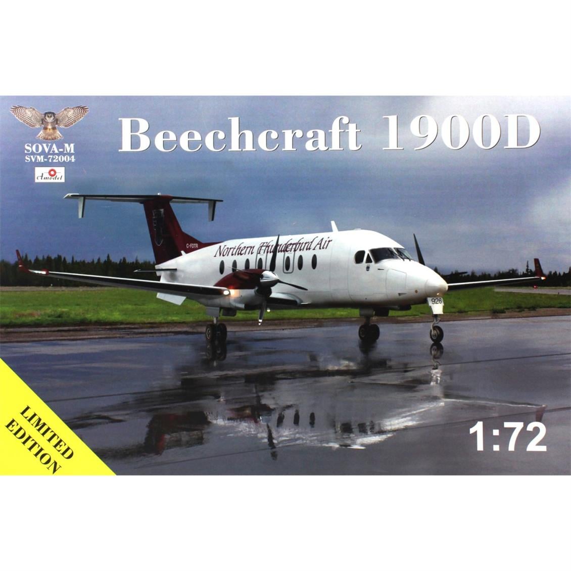MODELSVIT SVM-72004 1/72 Beechcraft 1900 D Northern Thunderbird Hava Yolları Yolcu Uçağı Maketi