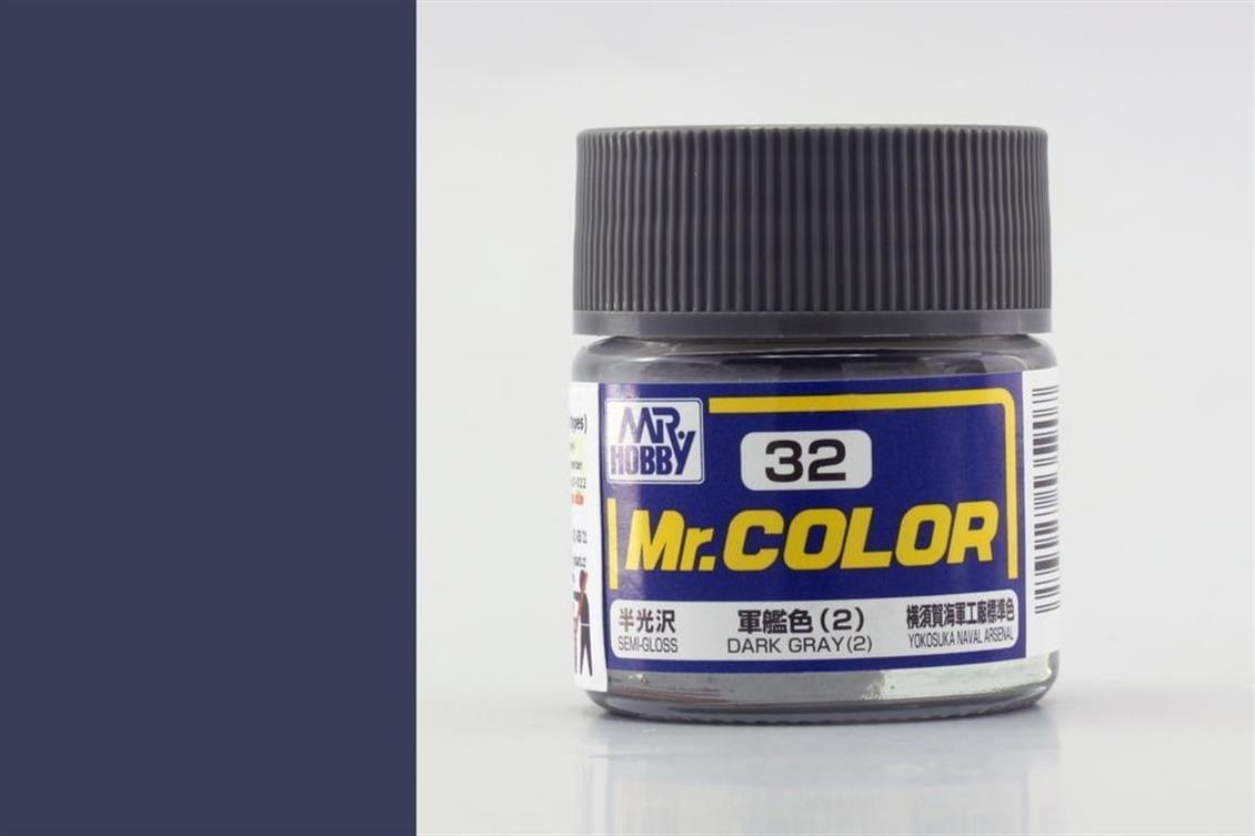Mr.Hobby C-032 10 ml. Dark Gray (2), Mr.Color Serisi Model Boyası