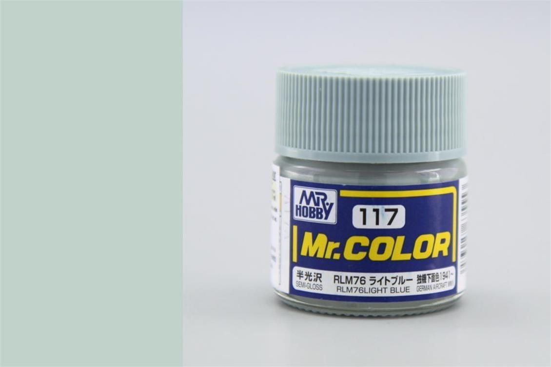 Mr.Hobby C-117 10 ml. RLM76 Light Blue, Mr.Color Serisi Model Boyası