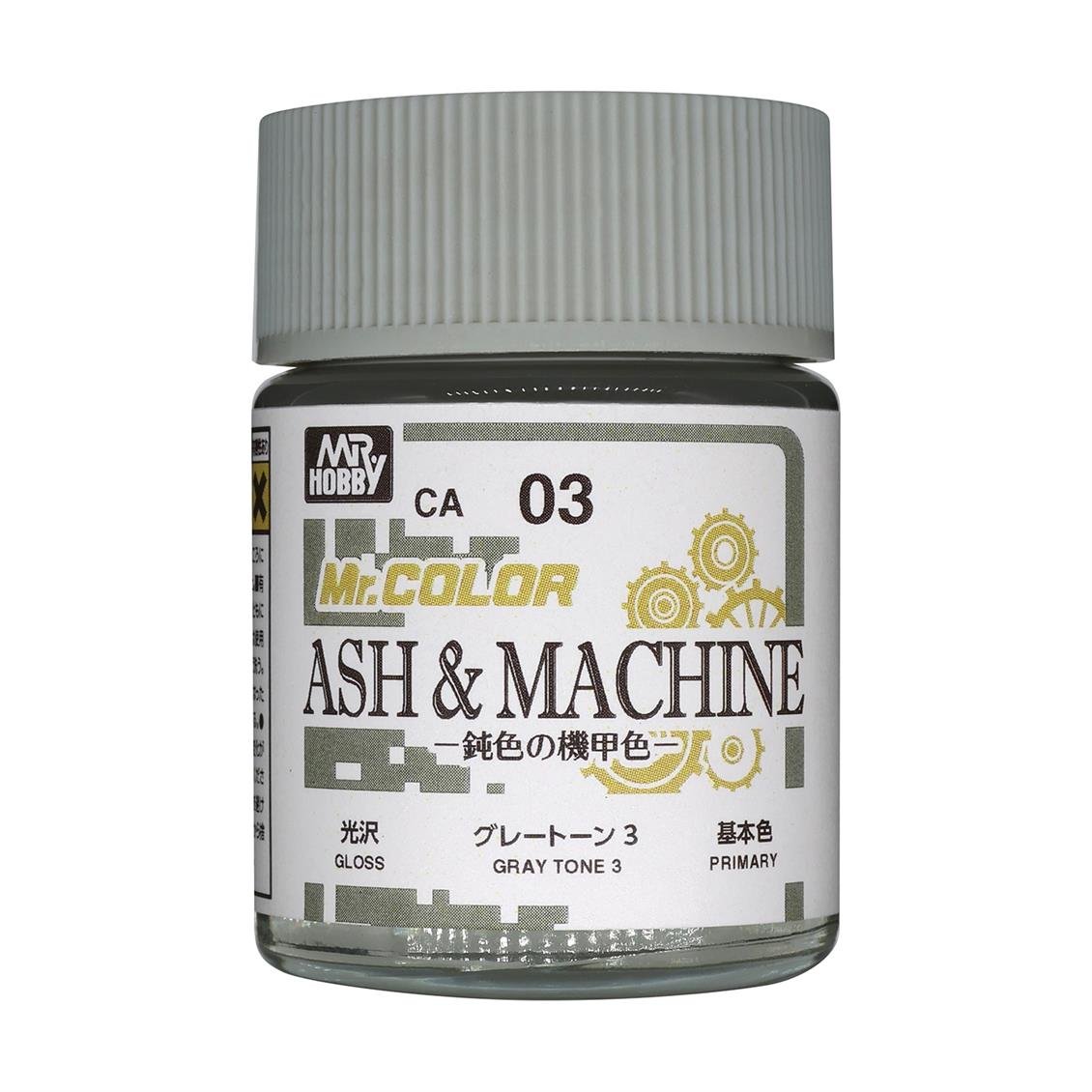 Mr.Hobby CA-03 18 ml. ASH & MACHINE Gray Tone 3, Mr.Color Serisi Model Boyası