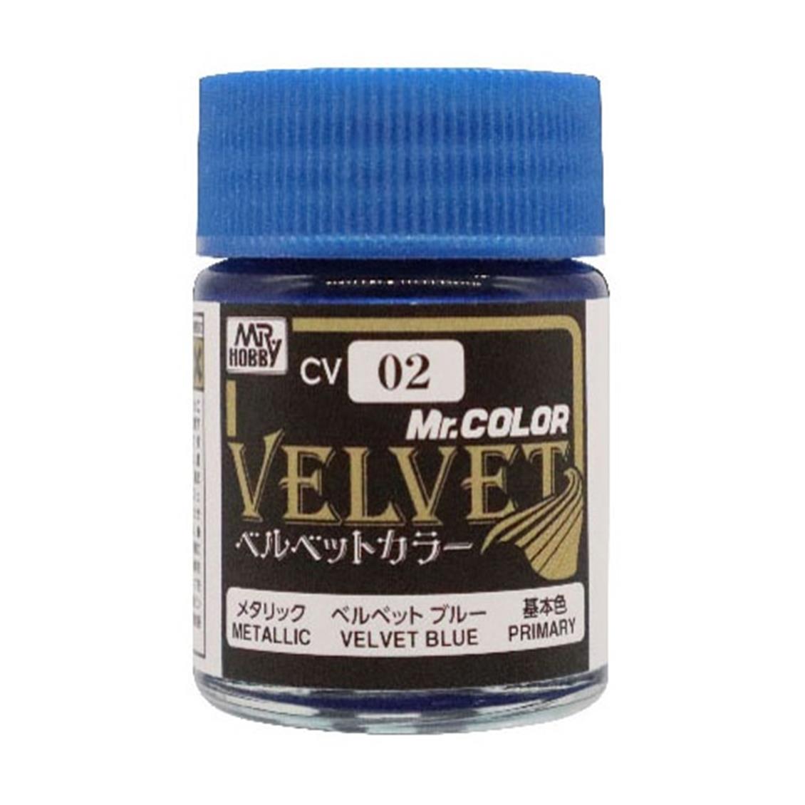 Mr.Hobby CV-02 18 ml. Blue, Mr.Color Velvet Serisi Model Boyası