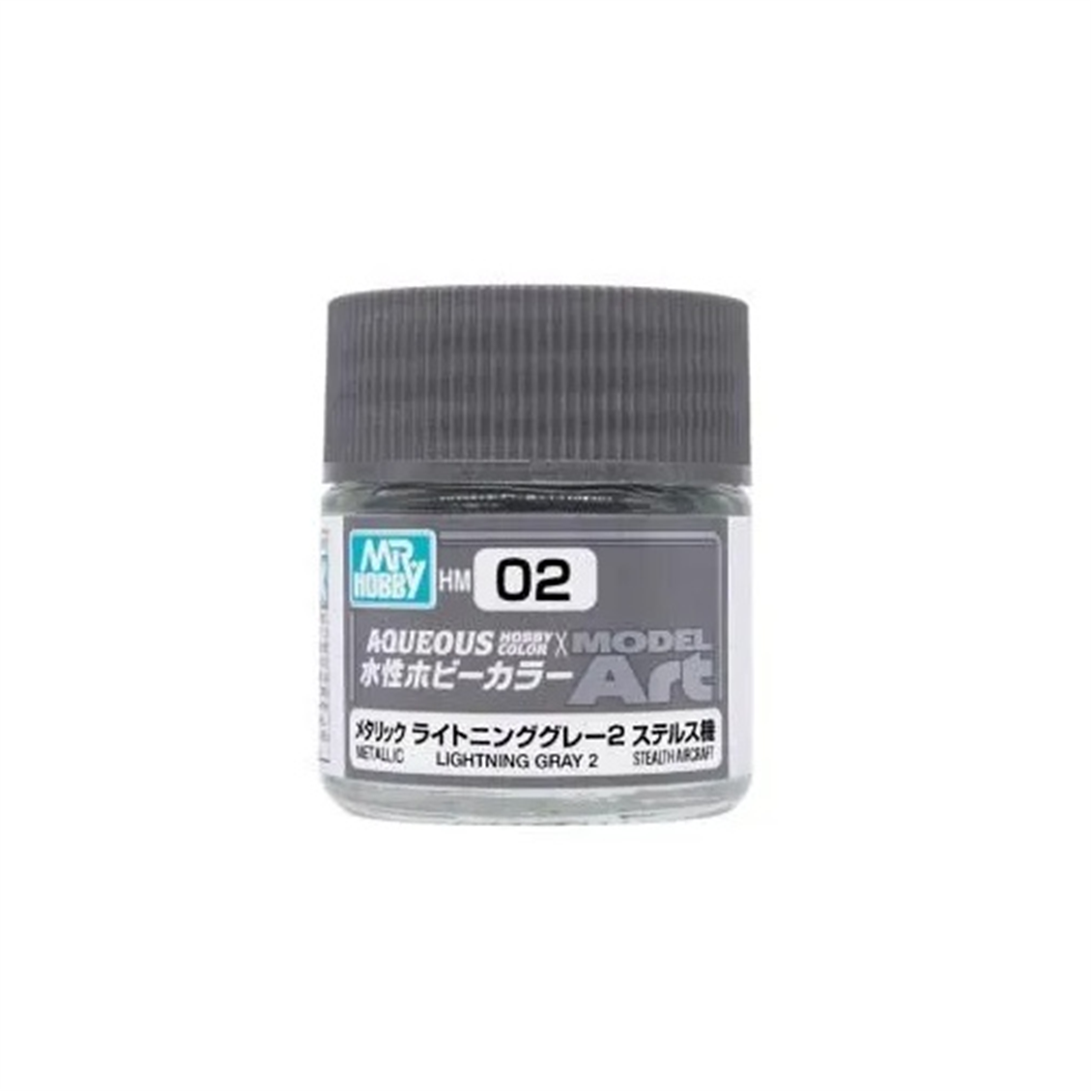 Mr.Hobby HM-02 10 ml. Lightning Grey-2, Aqueous Serisi Model Boyası