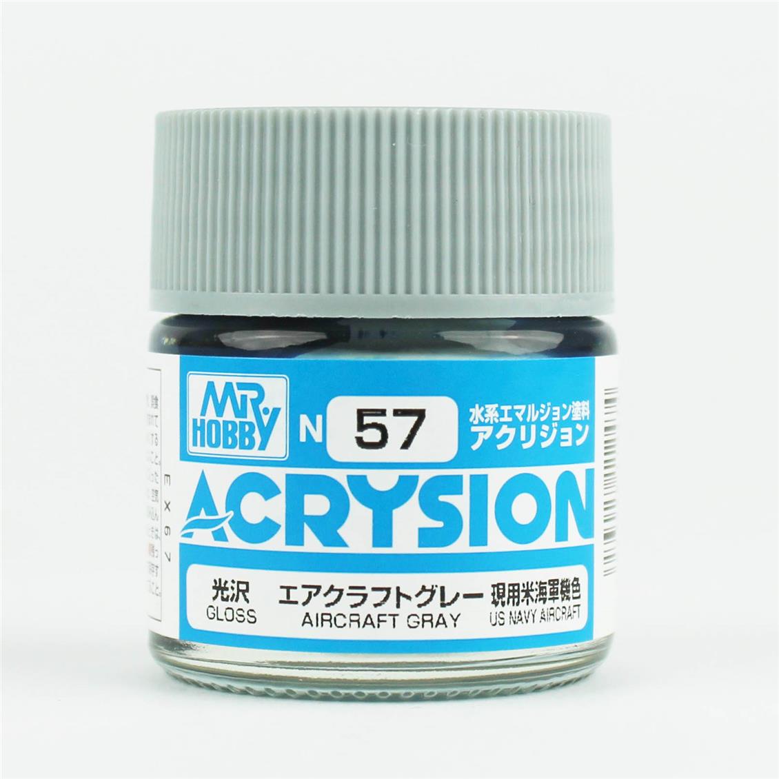Mr.Hobby N-057 10 ml. Aircraft Gray, Acrysion Serisi Model Boyası