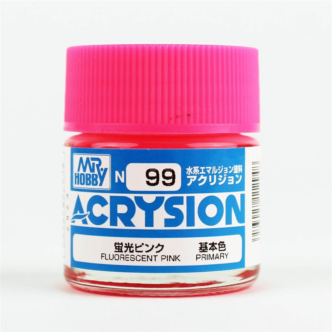 Mr.Hobby N-099 10 ml. Fluorescent Pink, Acrysion Serisi Model Boyası