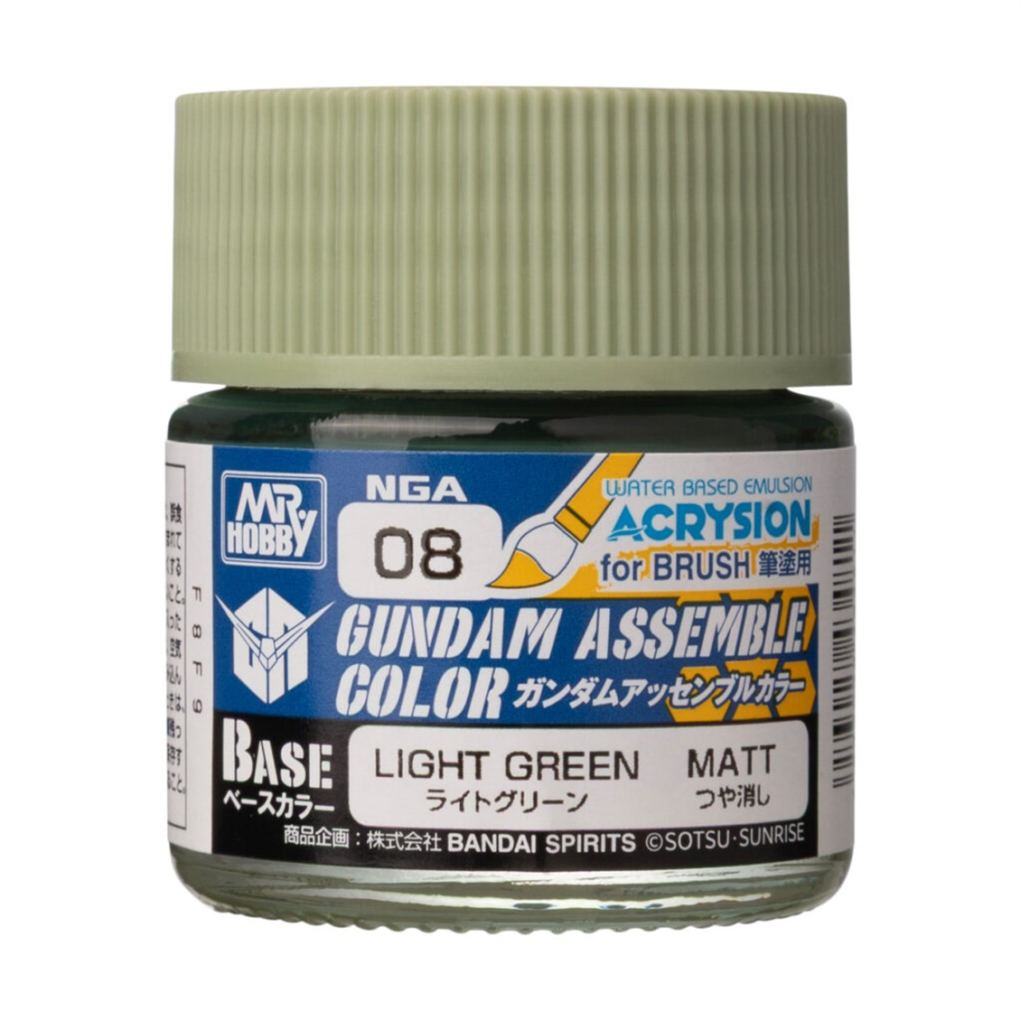 Mr.Hobby NGA-08 10 ml. Light Green, Gundam Assemble, Acrysion Serisi Model Boyası