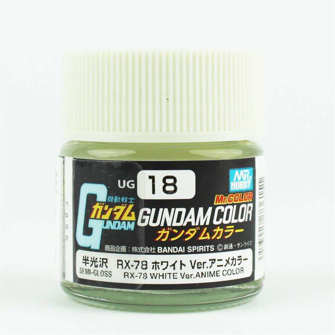 Mr.Hobby UG-18 10 ml. RX78 White Ver., Gundam Color For Builders Serisi Model Boyası