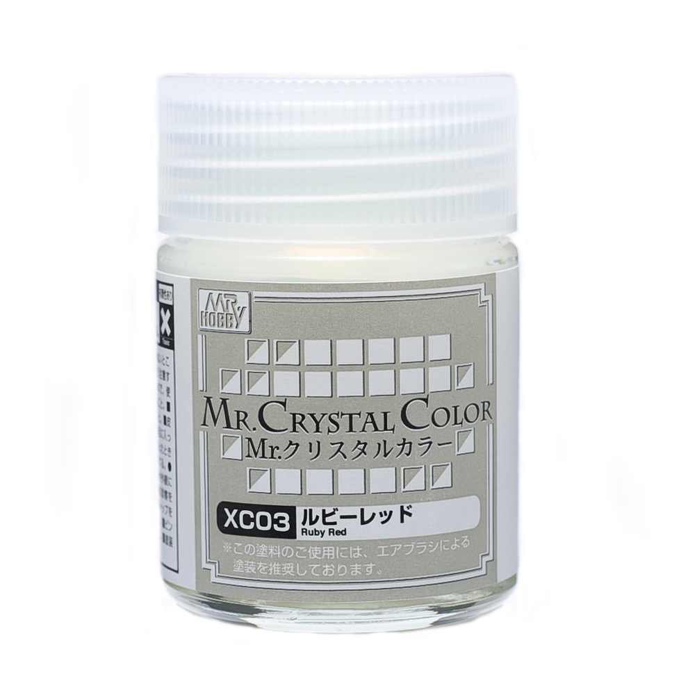 Mr.Hobby XC-03 18 ml. Ruby Red, Mr.Crystal Color Serisi Model Boyası