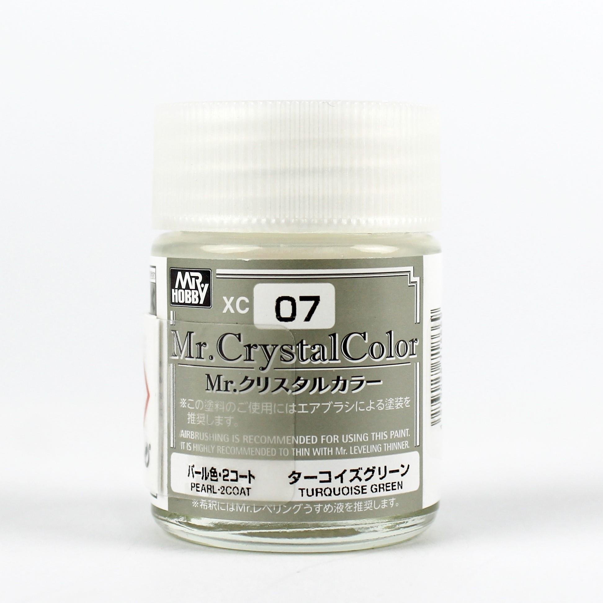 Mr.Hobby XC-07 18 ml. Turquoise Green, Mr.Crystal Color Serisi Model Boyası