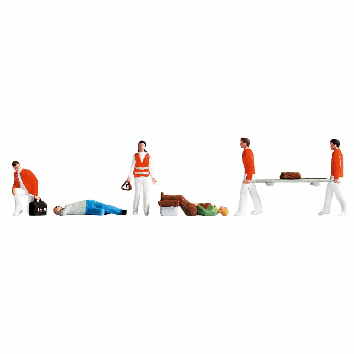 Noch 15094 1/87 Ölçek İlk Yardım Ekibi ve Yaralı Figürleri