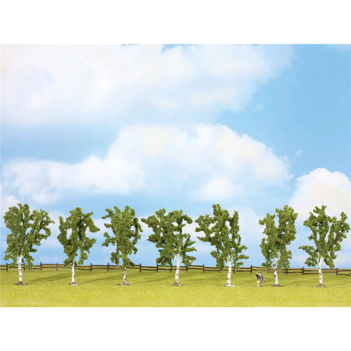 Noch 25096 Huş Ağaçları, 10 cm. 7 Adet, Diorama Malzemesi