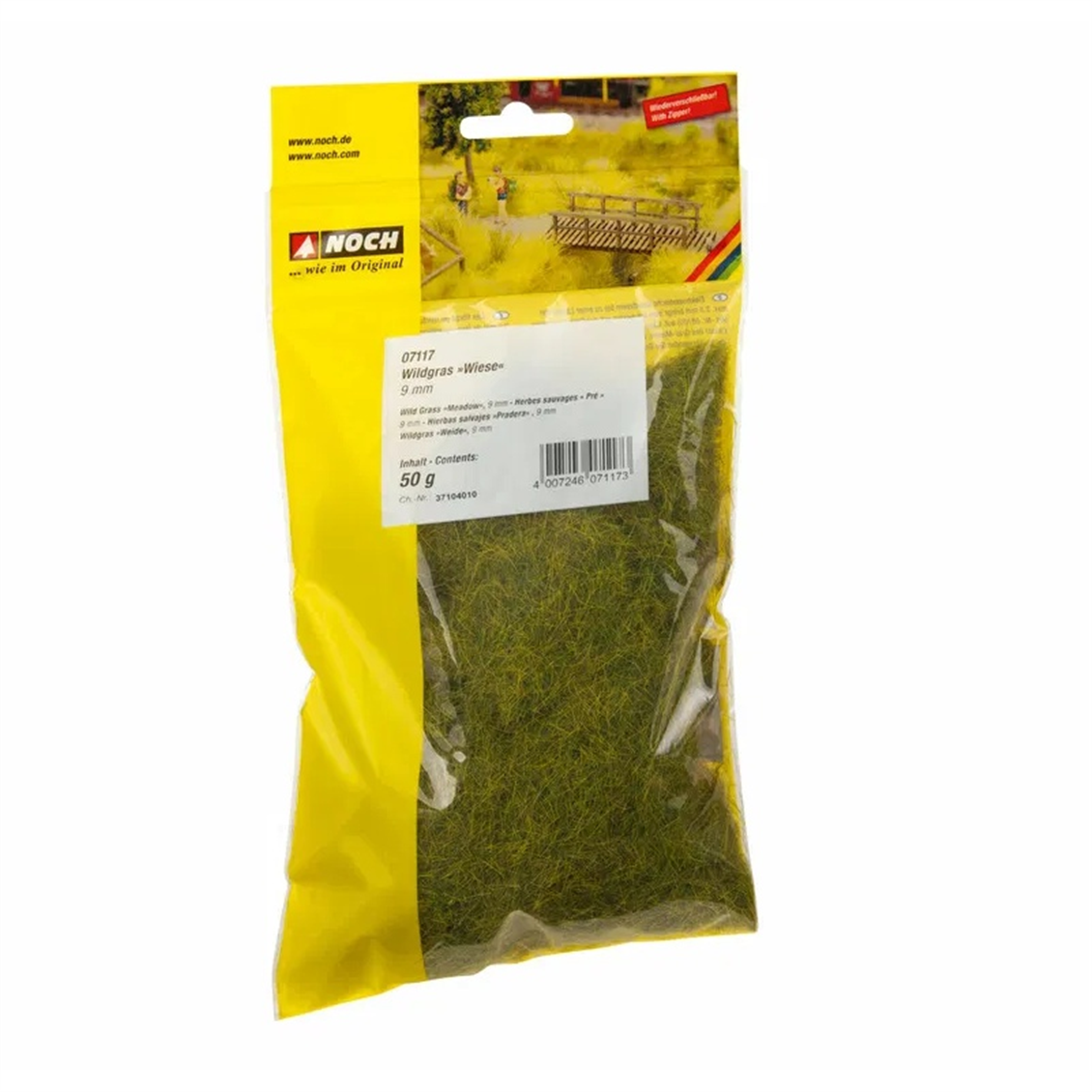Noch 7117 Statik Çayır Dokusu, 9 mm, 50 Gram, Diorama Malzemesi