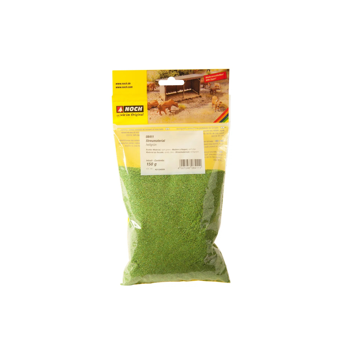 Noch 8411 Açık Yeşil Çayır Dokusu, 150 Gram, Diorama Malzemesi