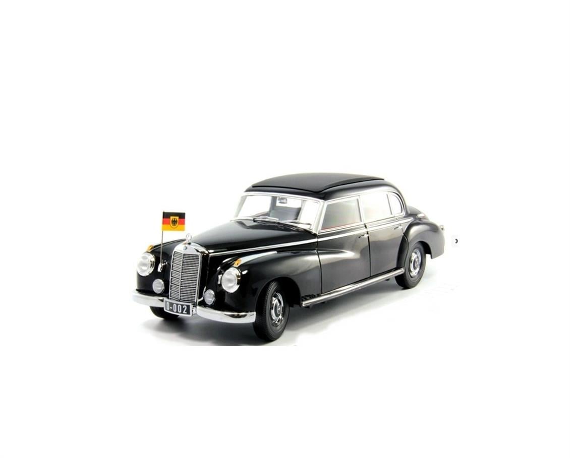 Norev B66040614 1/18 Mercedes Benz Type 300 Adenaurer 1951, Black, Sergilemeye Hazır Metal Araba Modeli