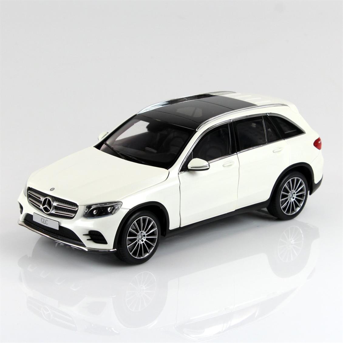 Norev B66960362 1/18 Mercedes Benz GLC (X253) 2015, Diamond White Bright, Sergilemeye Hazır Metal Araba Modeli