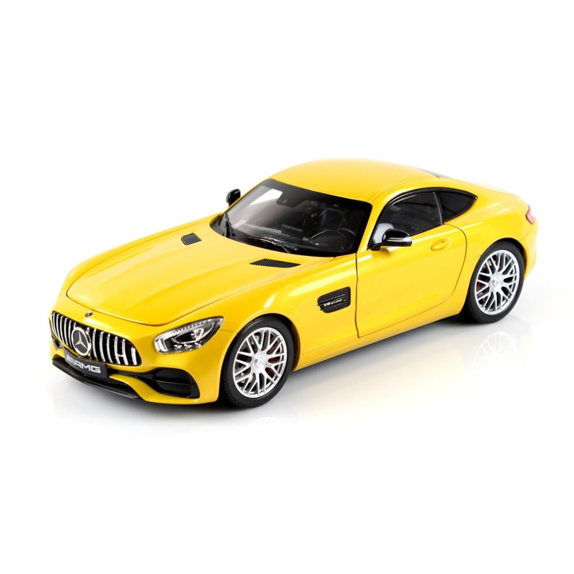 Norev B66960410 1/18 Mercedes Benz AMG GT-S (C190) 2016, Yellow Solarbeam Metallic, Sergilemeye Hazır Metal Araba Modeli