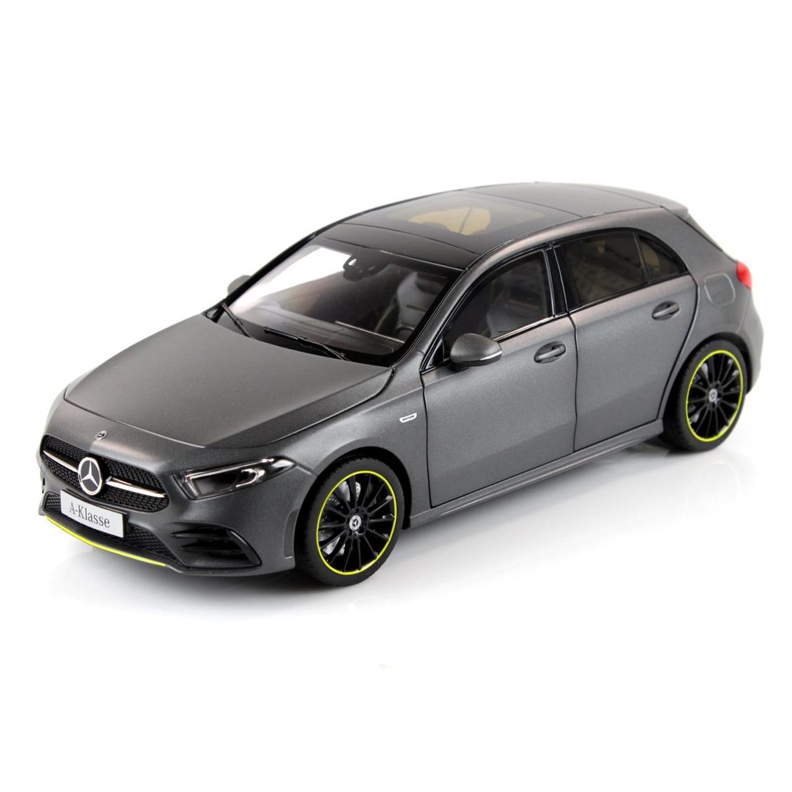 Norev B66960428 1/18 Mercedes Benz A Class (W177) 2018, Mountain Grey Magno, Sergilemeye Hazır Metal Araba Modeli