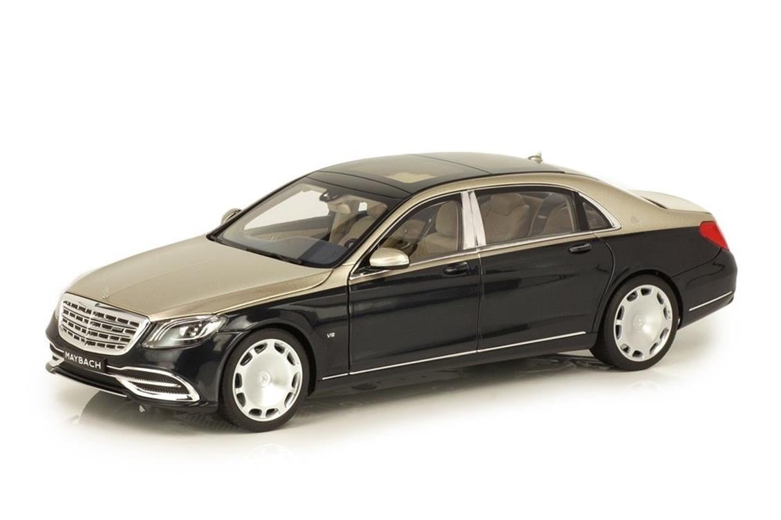 Norev B66960615 1/18 Mercedes Benz Maybach S650 (X222) 2020, Aragonite Silver Blue Metallic, Sergilemeye Hazır Metal Araba Mode