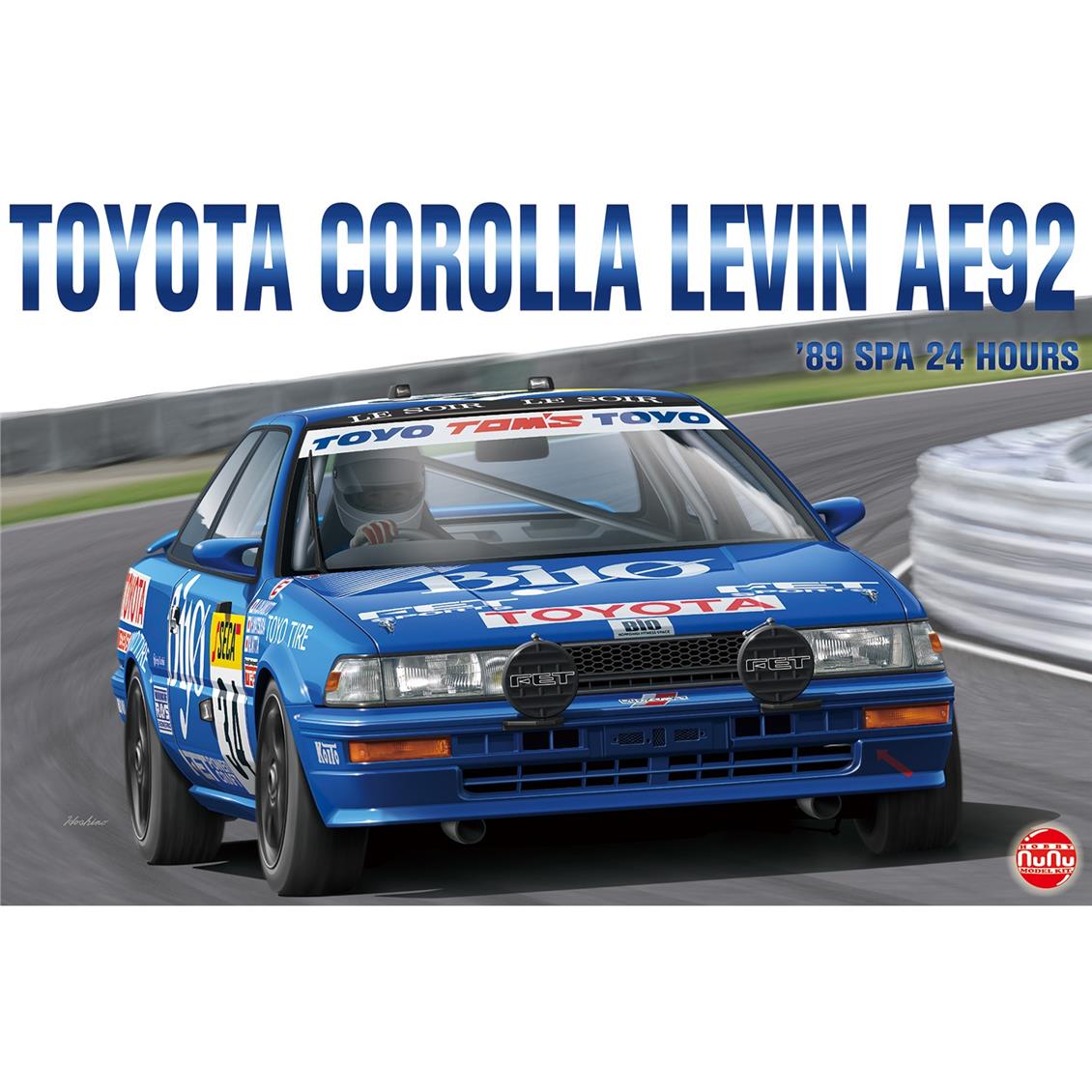 Nunu PN24016 1/24 Ölçek, Toyota Corolla Levin AE92 (1989 SPA 24 Hours), Otomobil Plastik Model Kiti