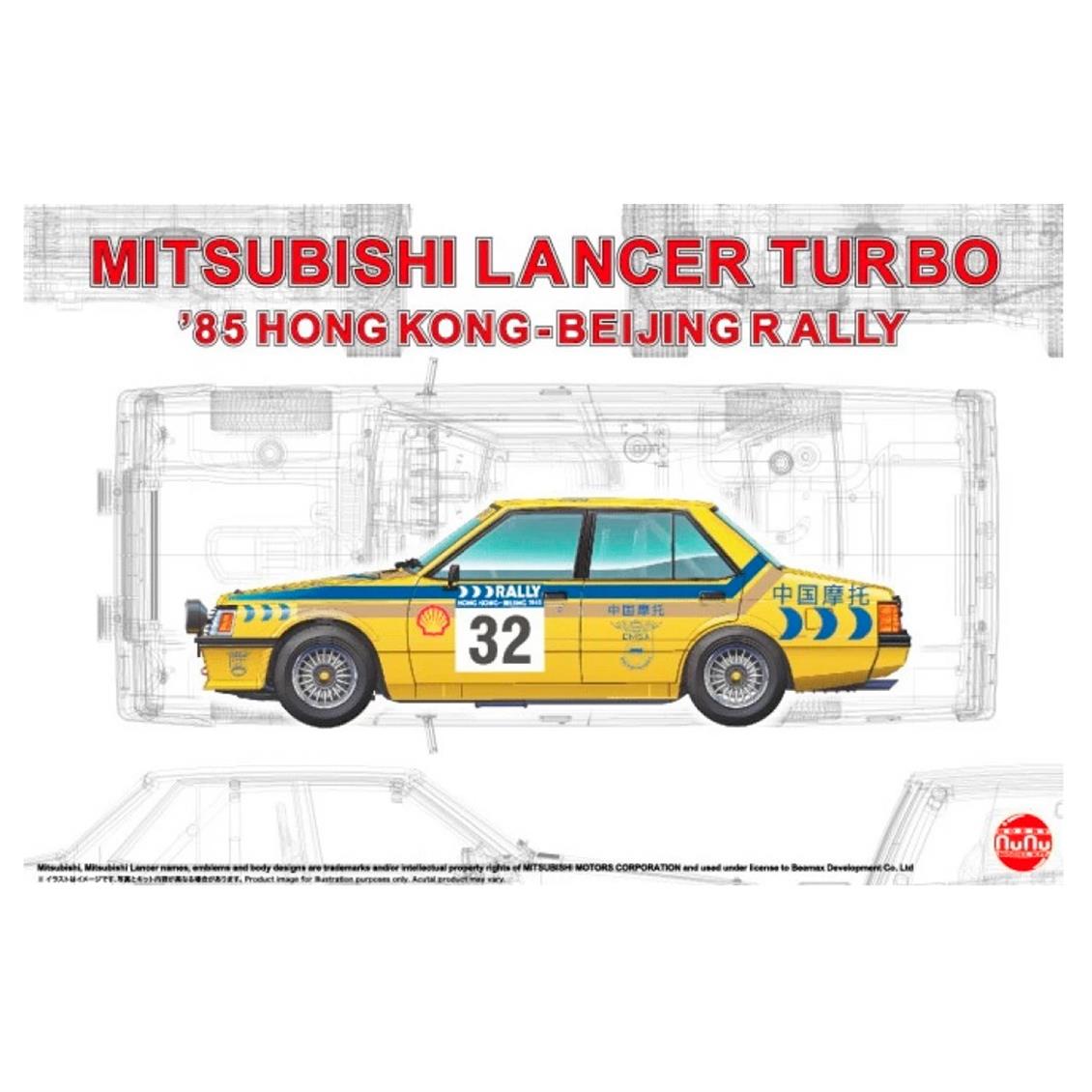 Nunu PN24032 1/24 Ölçek, Mitsubishi Lancer Turbo (1985 HongKong-Beijing Rally), Otomobil Plastik Model Kiti