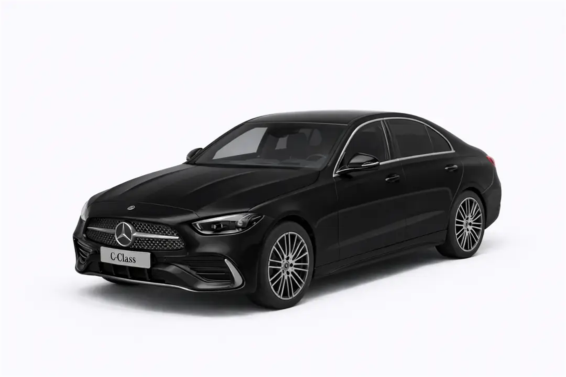 NZG 1102/51 1/18 Ölçek, Mercedes-Benz C-Class W206 Araba, Kosmos Siyah, Sergilemeye Hazır Metal Model