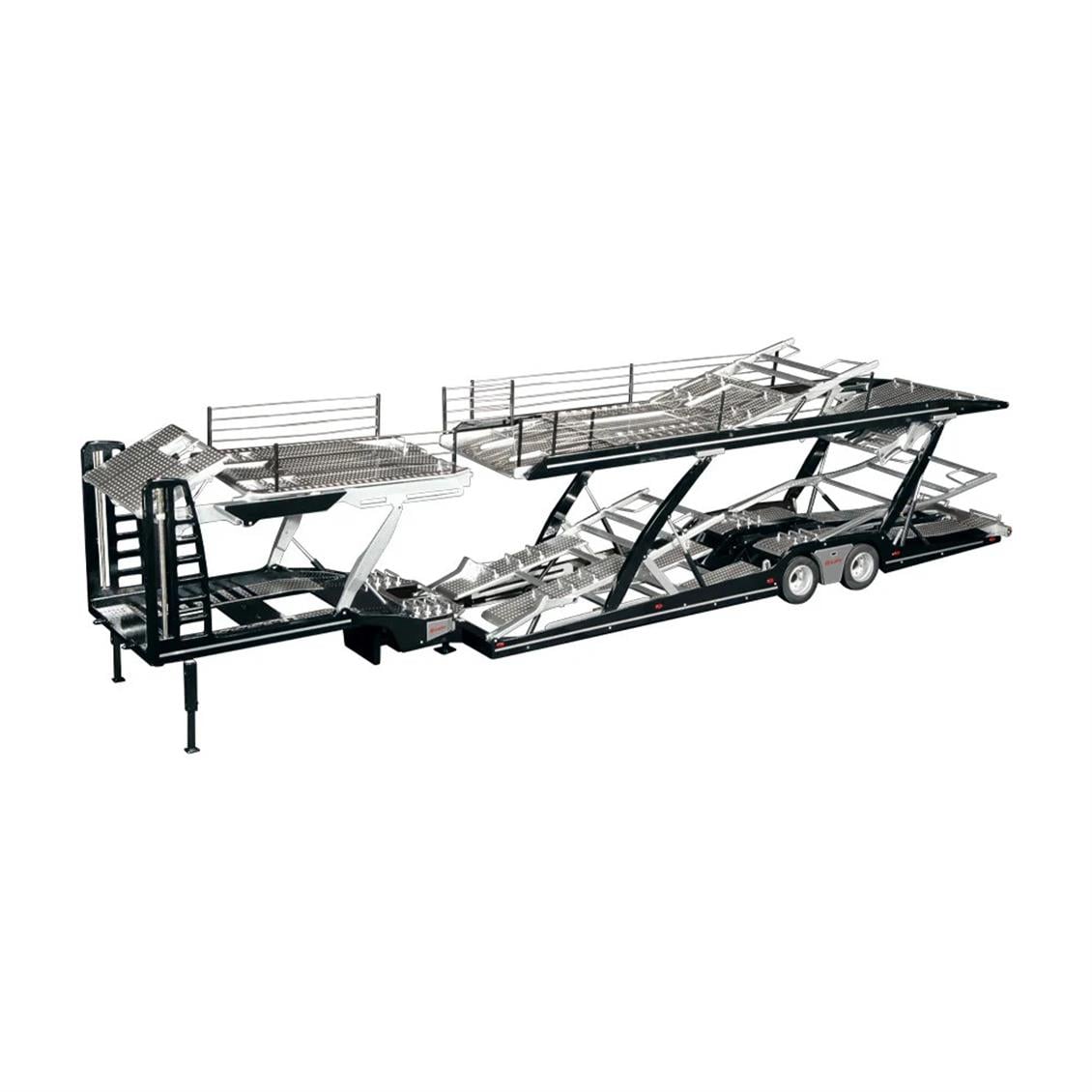 NZG 971 1/18 Ölçek, LOHR 6 lı Araç Taşıma Dorsesi, Siyah, Sergilemeye Hazır Metal Model