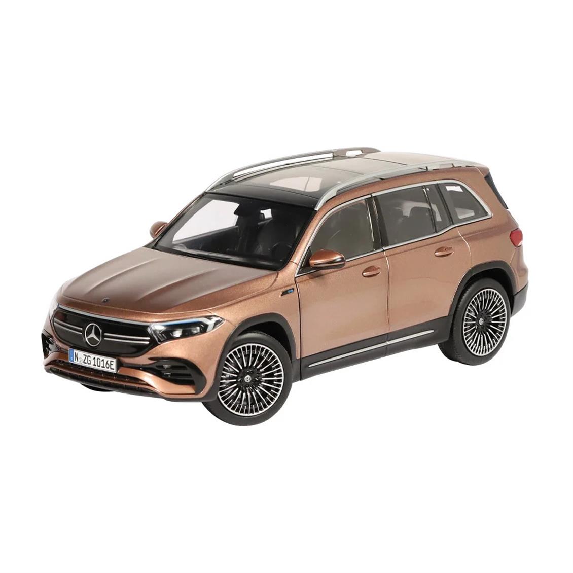 NZG PM10160061 1/18 Ölçek, Mercedes-Benz EQA, Metalik Gül Kırmızısı, Sergilemeye Hazır Metal Araba Modeli