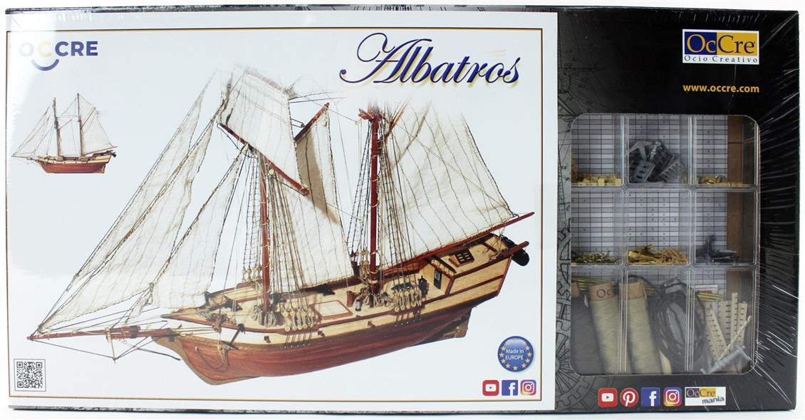 Occre 12500 1/100 Albatros Yelkenli Tekne Demonte Ahşap Maketi