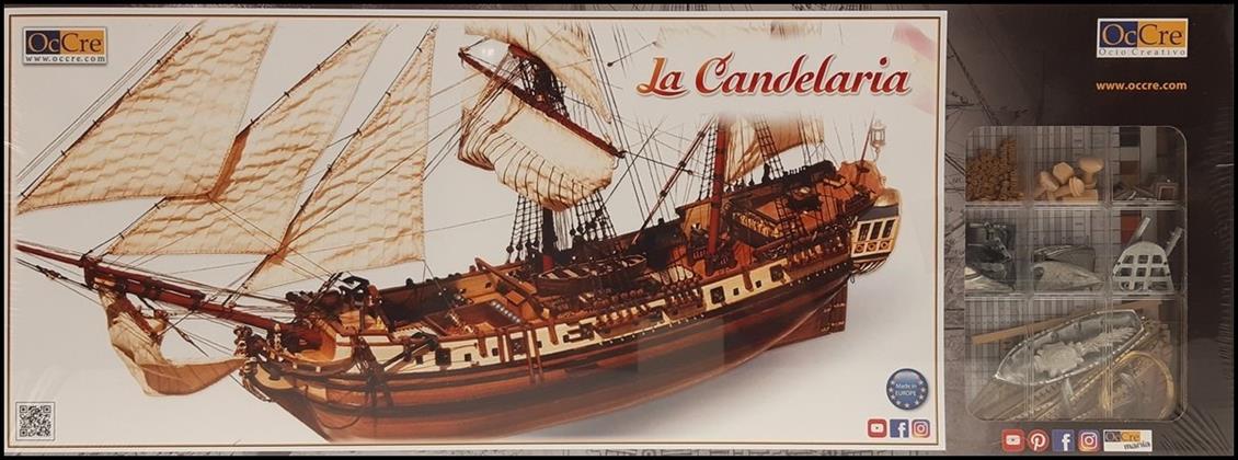 Occre 13000 1/85 La Candelaria Yelkenli Tekne Demonte Ahşap Maketi