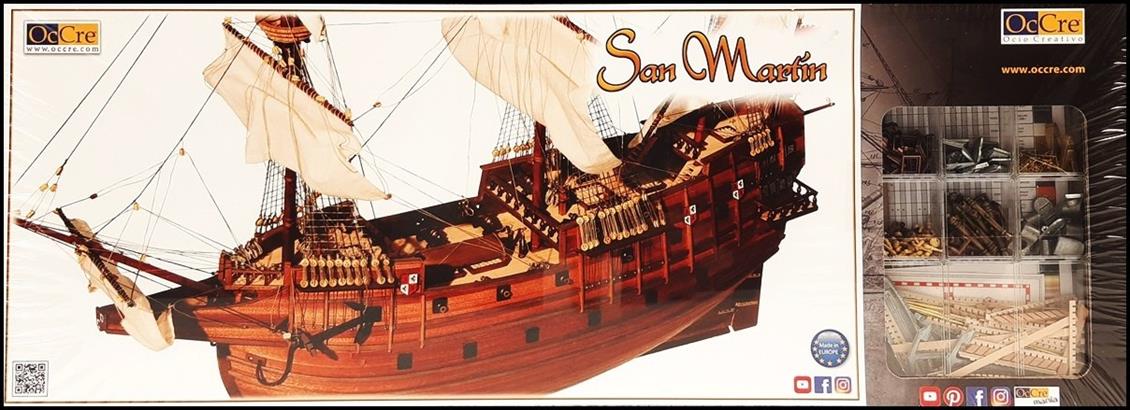 Occre 13601 1/90 San Martin Yelkenli Tekne Demonte Ahşap Maketi