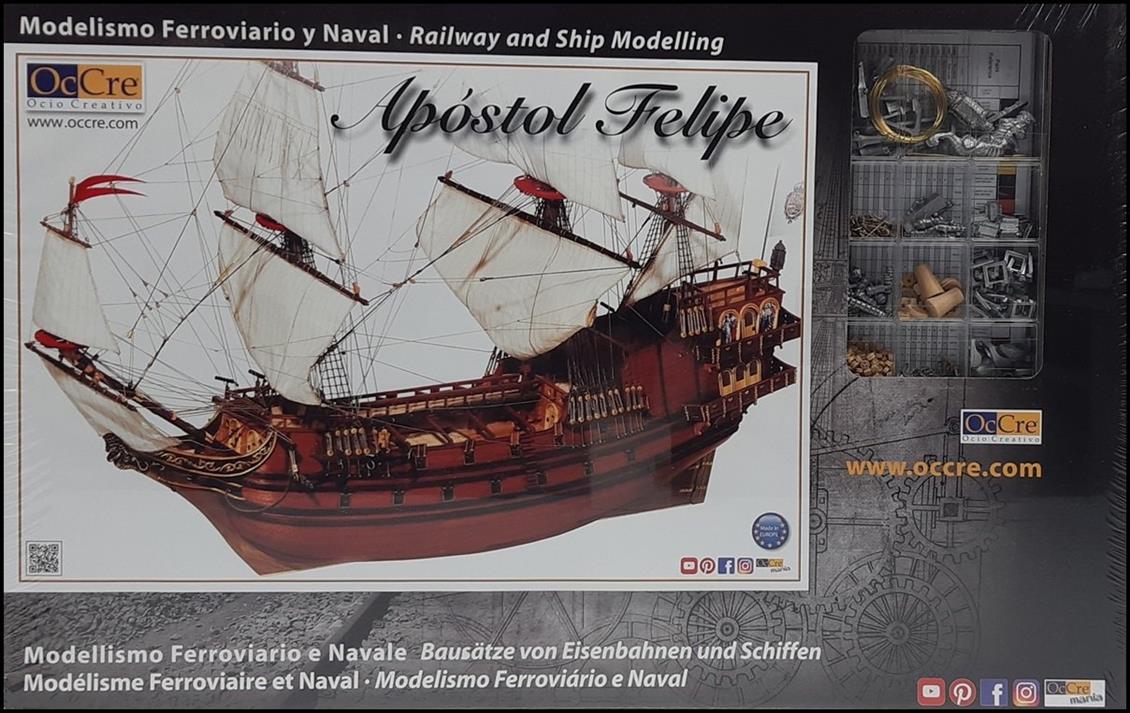 Occre 14000 1/60 Apostol Felipe Yelkenli Tekne Demonte Ahşap Maketi