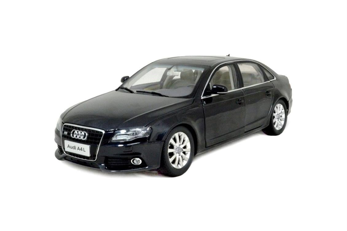 Paudi Model 2234BK 1/18 2011 Audi A4 L, Siyah, Sergilemeye Hazır Metal Araba Modeli