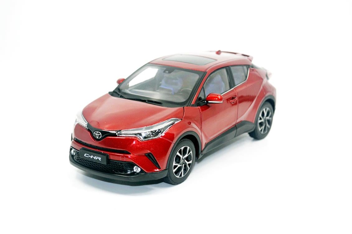 Paudi Model 2533R 1/18 2019 Toyota CHR, Kırmızı, Sergilemeye Hazır Metal Araba Modeli