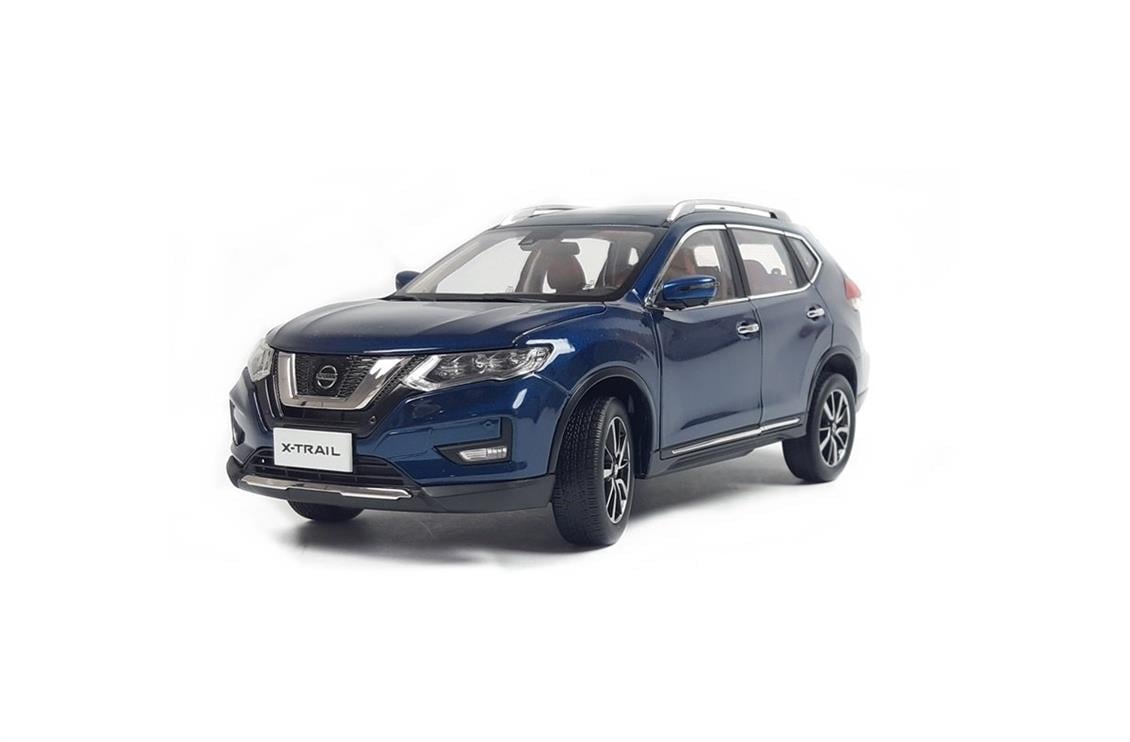Paudi Model 5535EBL 1/18 2019 Nissan X-TRAIL, Mavi, Sergilemeye Hazır Metal Araba Modeli