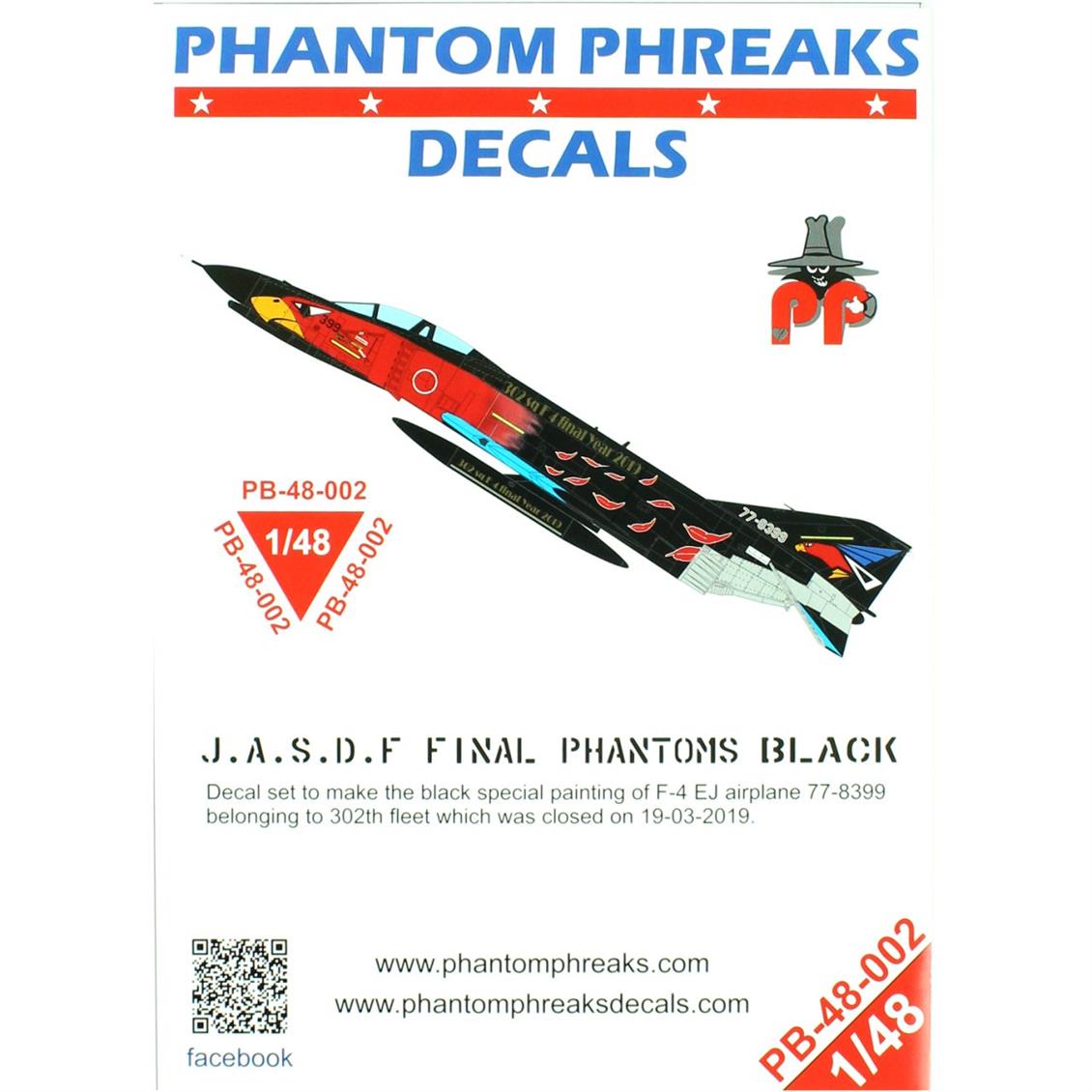 PB48002 1/48 JASDF SON SİYAH PHANTOM ÖZEL DEKALİ
