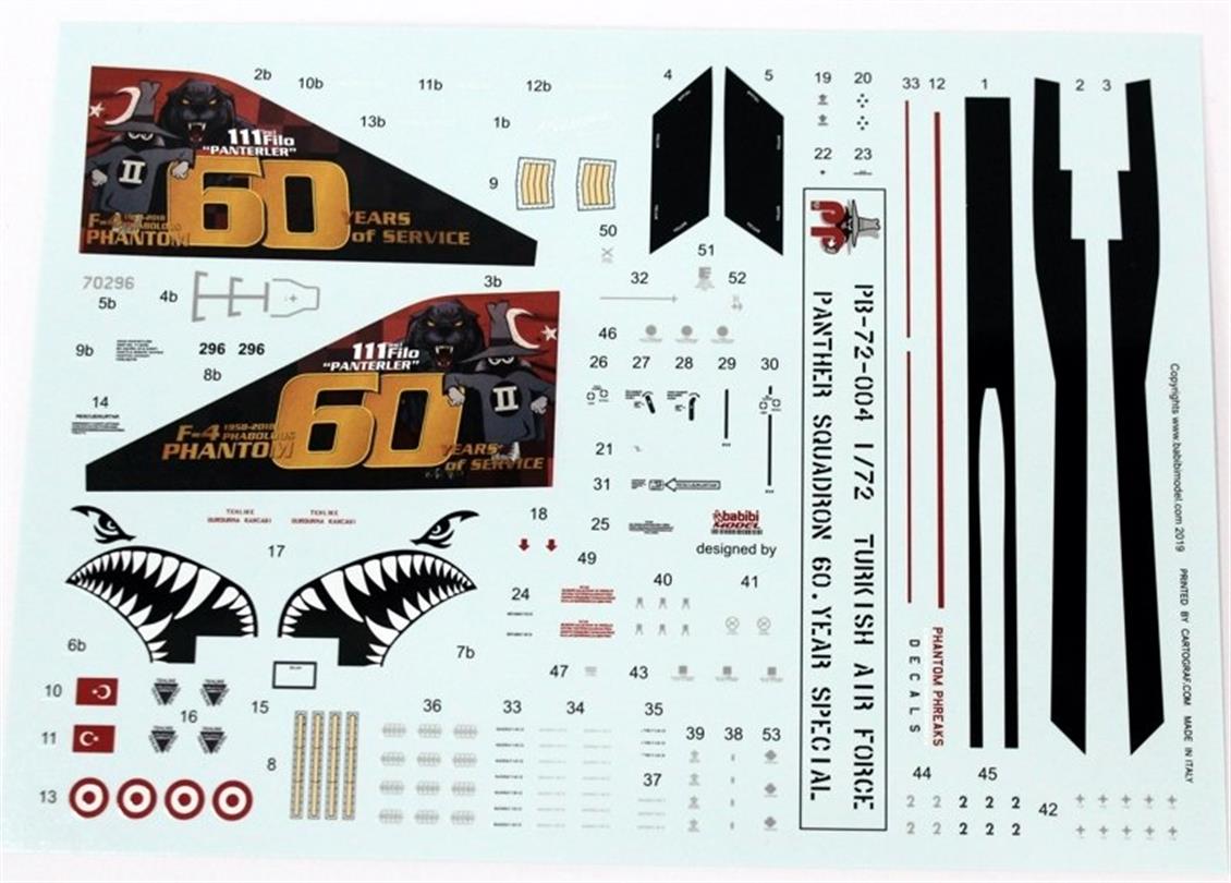 PB72004 1/72 TURAF F-4E 111.PANTER FİLO 60.YIL