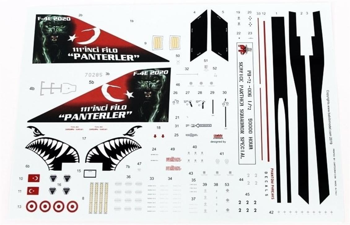 PB72006 1/72 TUAF F-4E 111.PANTER FİLO 50000.SAAT