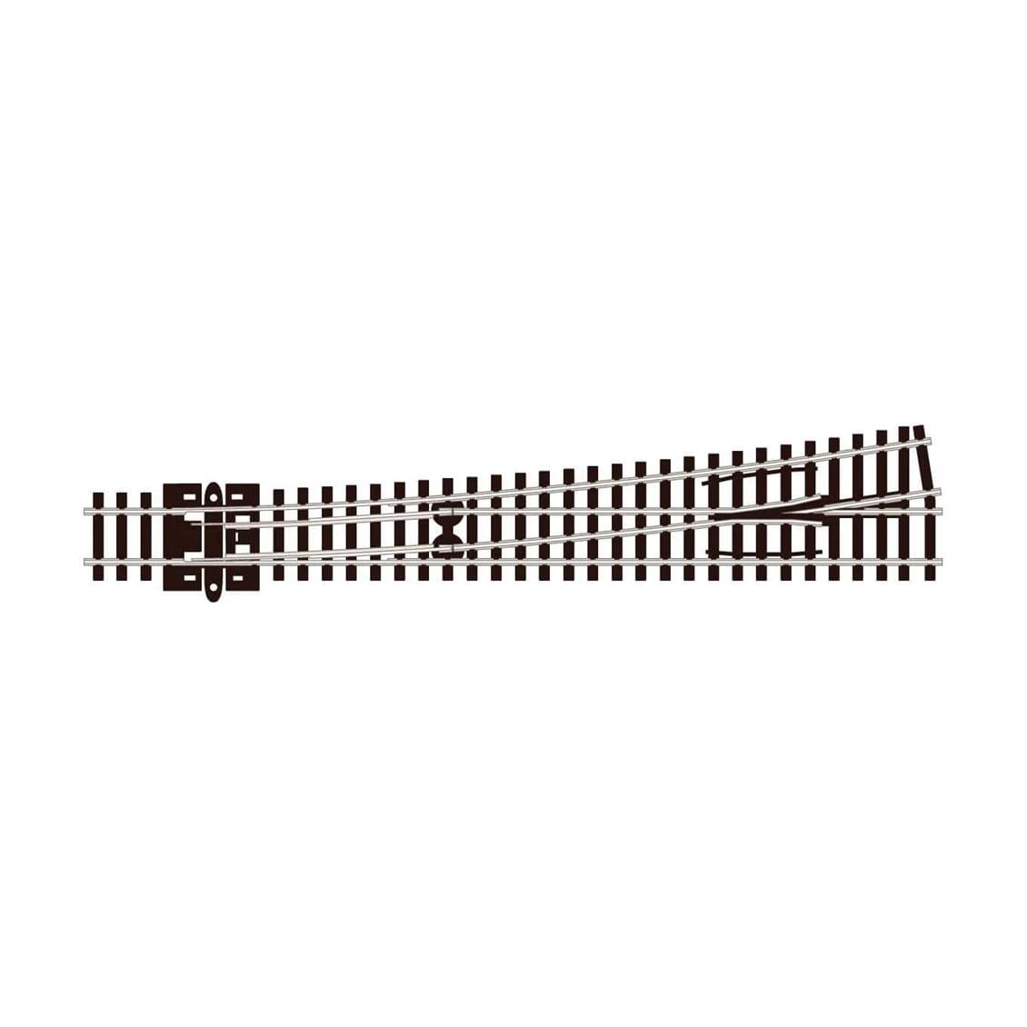 Peco SL-389 Code 80 1/160 Ölçek, 914 mm. Çap, Geniş Açı Sol Makas, Model Tren Rayı
