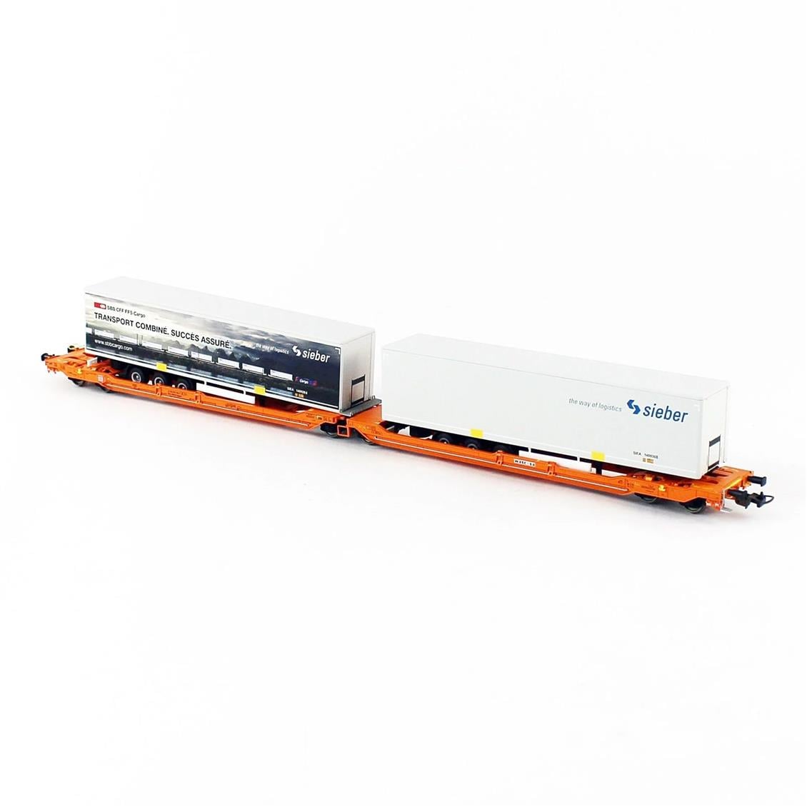 Piko 58972 1/87 Articulated intermodal car T3000e Wascosa VI, w 2 