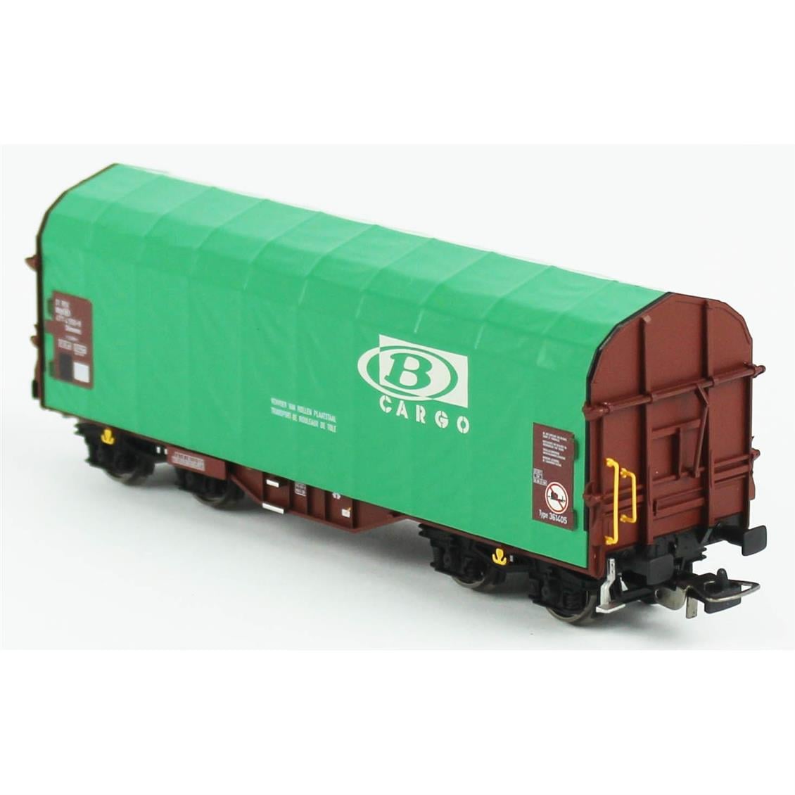 Piko (Expert) 24621 1/87 Ölçek, B Cargo, Kayar Muşambalı, SNCB 6.Dönem, Model Tren Yük Vagonu